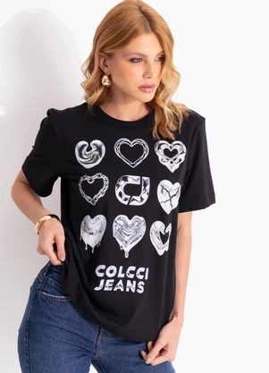 Colcci Jeans - Camiseta Estampada Cj Preto - COLCCI JEANS