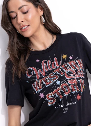 Colcci Jeans - Camiseta Estampada Cj Preto - COLCCI JEANS