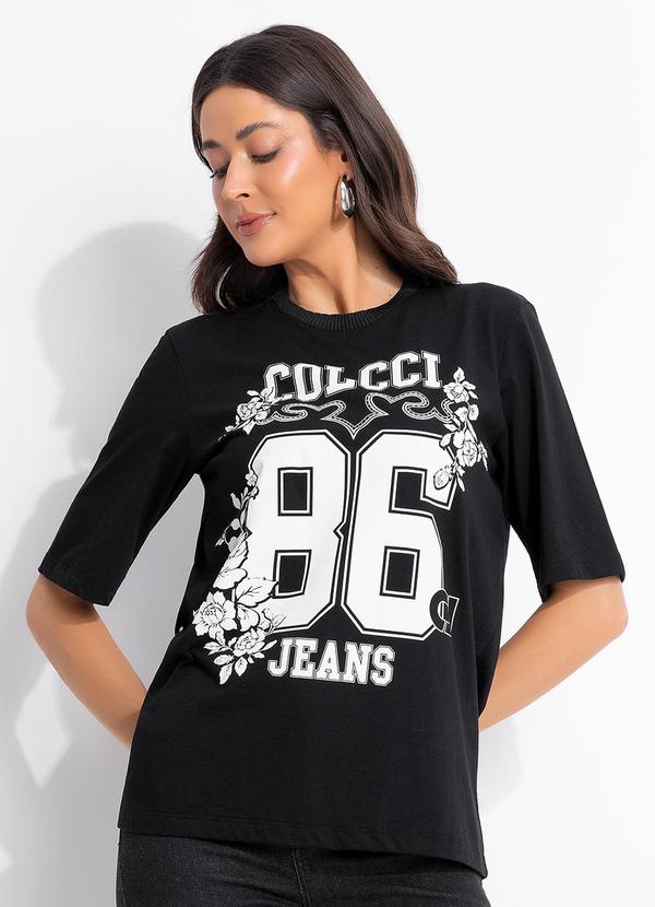 Colcci Jeans - Camiseta Estampada Cj Preto