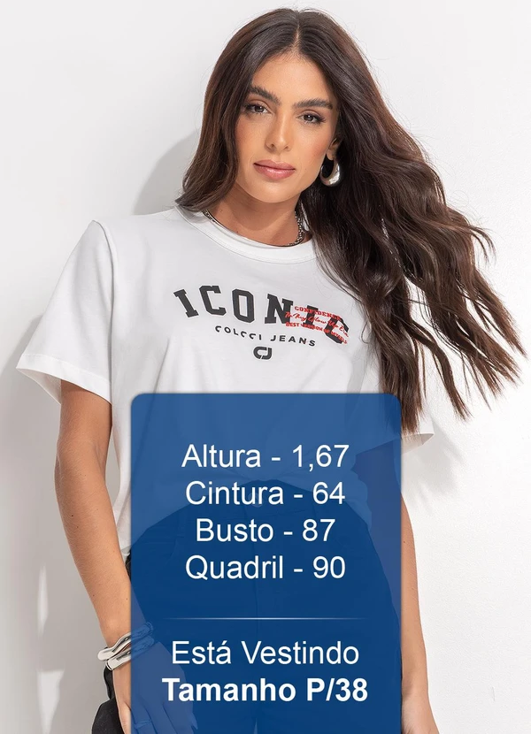 Colcci Jeans - Camiseta Estampada e Bordada Off White 5