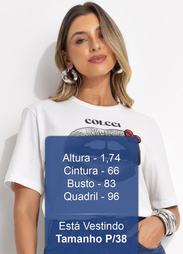 Colcci - Camiseta Estampada e Bordada Off White 5