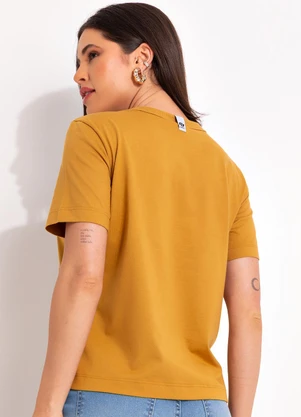 Colcci - Camiseta Estampada Marrom - COLCCI