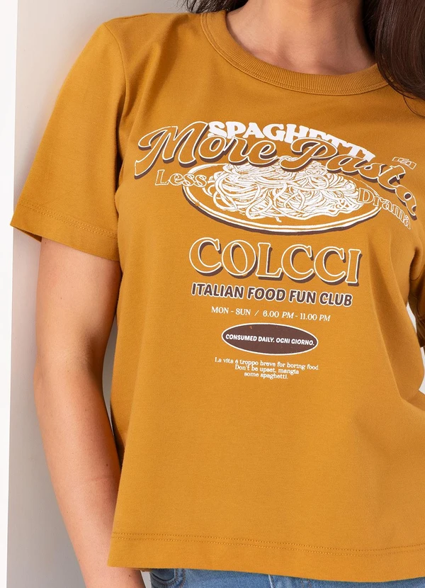 Colcci - Camiseta Estampada Marrom 4