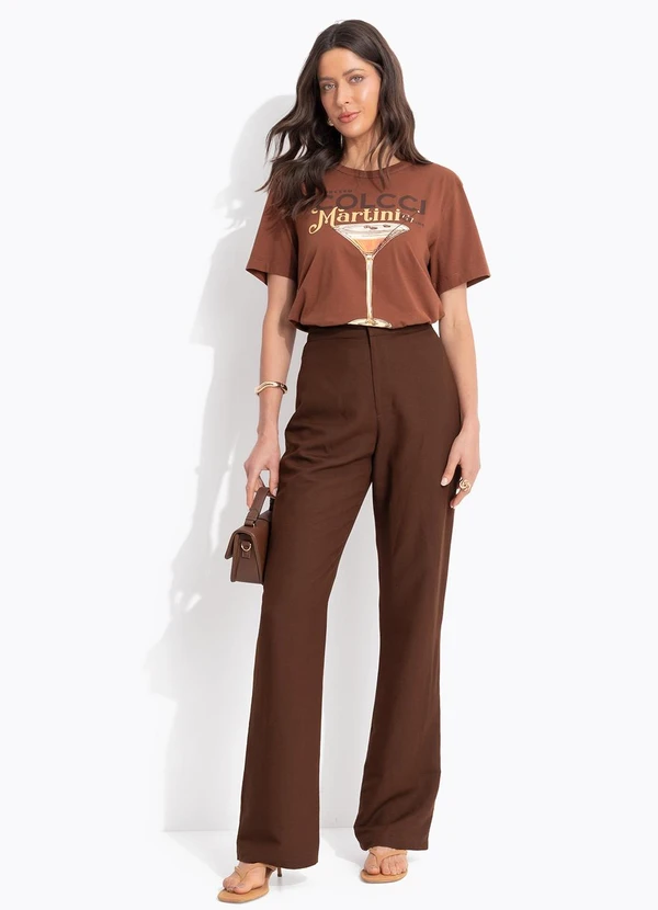 Colcci - Camiseta Estampada Marrom 3