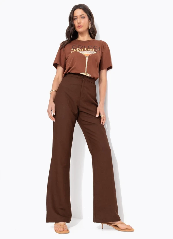 Colcci - Camiseta Estampada Marrom 4