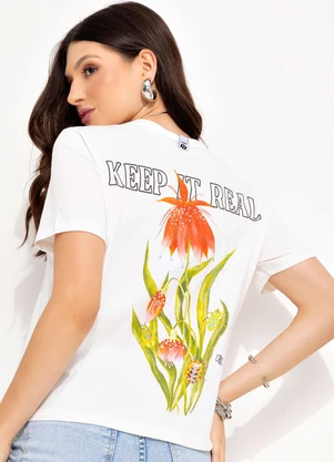 Colcci - Camiseta Estampada Off White - COLCCI