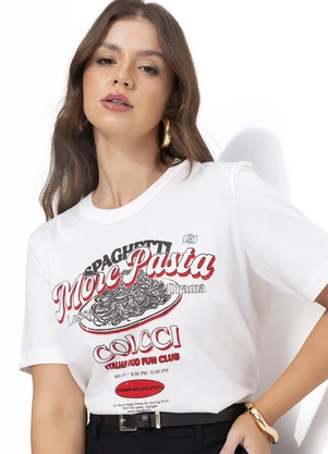 Colcci - Camiseta Estampada Off White - COLCCI