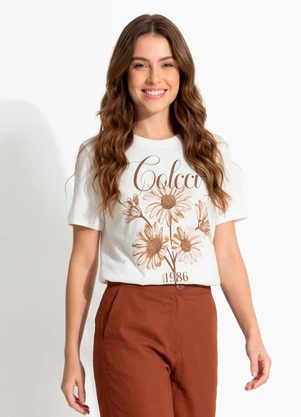 Colcci - Camiseta Estampada Off White - COLCCI