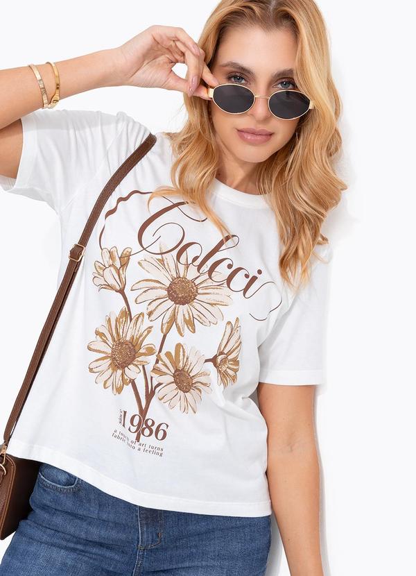 Colcci - Camiseta Estampada Off White
