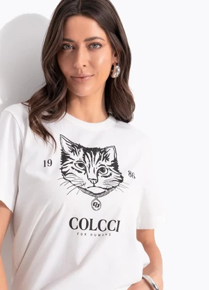 Colcci - Camiseta Estampada Off White - COLCCI