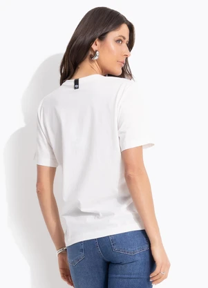Colcci - Camiseta Estampada Off White - COLCCI