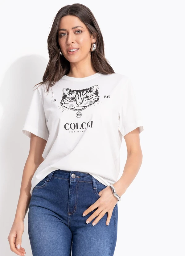Colcci - Camiseta Estampada Off White 3