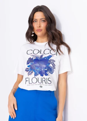 Colcci - Camiseta Estampada Off White - COLCCI