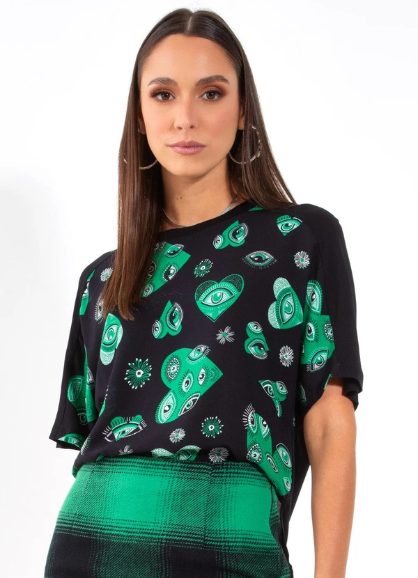 Colcci - Camiseta Estampada Preto