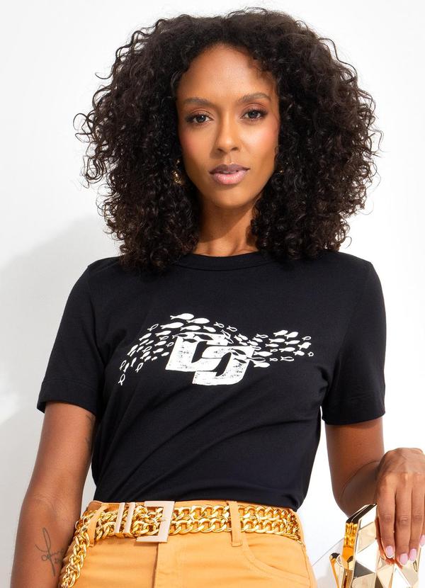 Colcci - Camiseta Estampada Preto