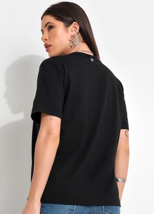 Colcci - Camiseta Estampada Preto - COLCCI