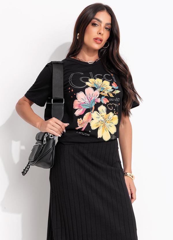 Colcci - Camiseta Estampada Preto 6
