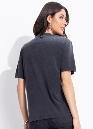 Colcci - Camiseta Estampada Preto - COLCCI