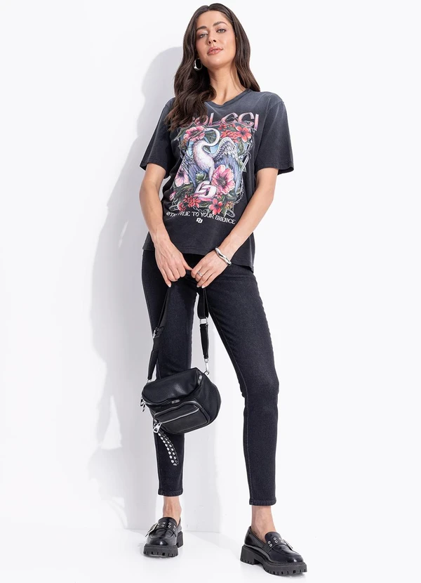 Colcci - Camiseta Estampada Preto 3