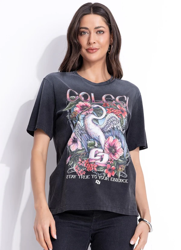 Colcci - Camiseta Estampada Preto 5