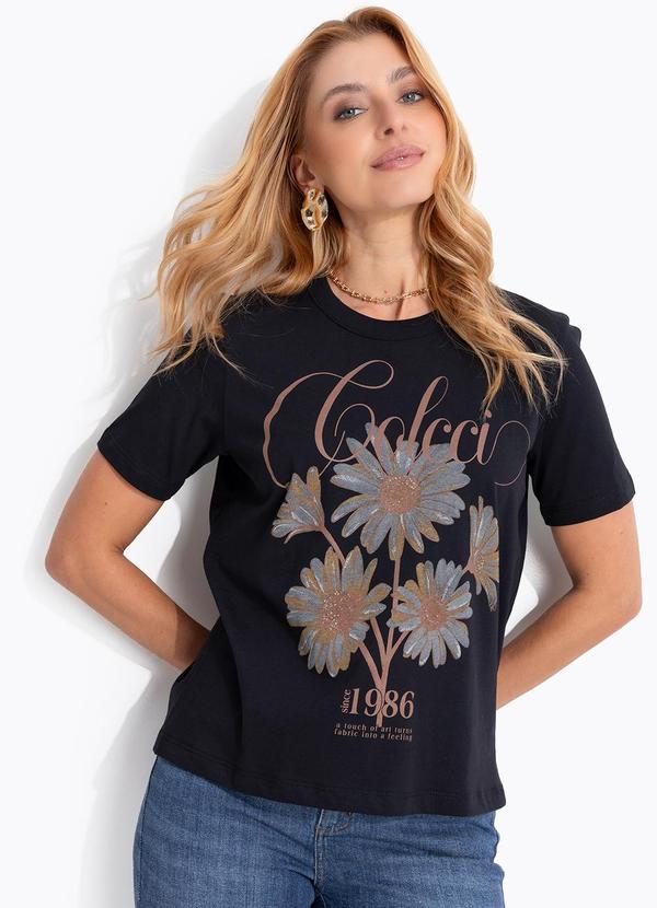 Colcci - Camiseta Estampada Preto