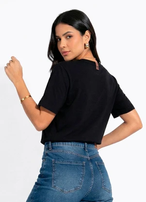Colcci - Camiseta Estampada Preto - COLCCI
