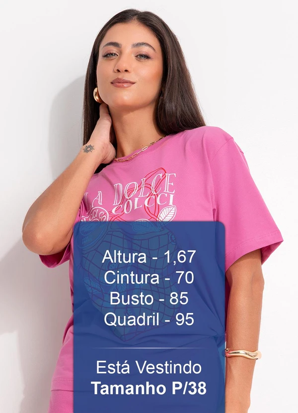 Colcci - Camiseta Estampada Rosa 6