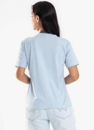 Rovitex - Camiseta Feminina com Estampa Cotton Azul - ROVITEX