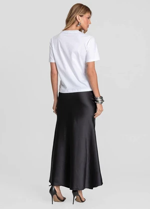 Dianna - Camiseta Feminina com Estampa e Rebite Branco - DIANNA