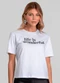 Dianna - Camiseta Feminina com Estampa e Rebite Preto - variação: Branco