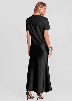Dianna - Camiseta Feminina com Estampa e Rebite Preto - DIANNA