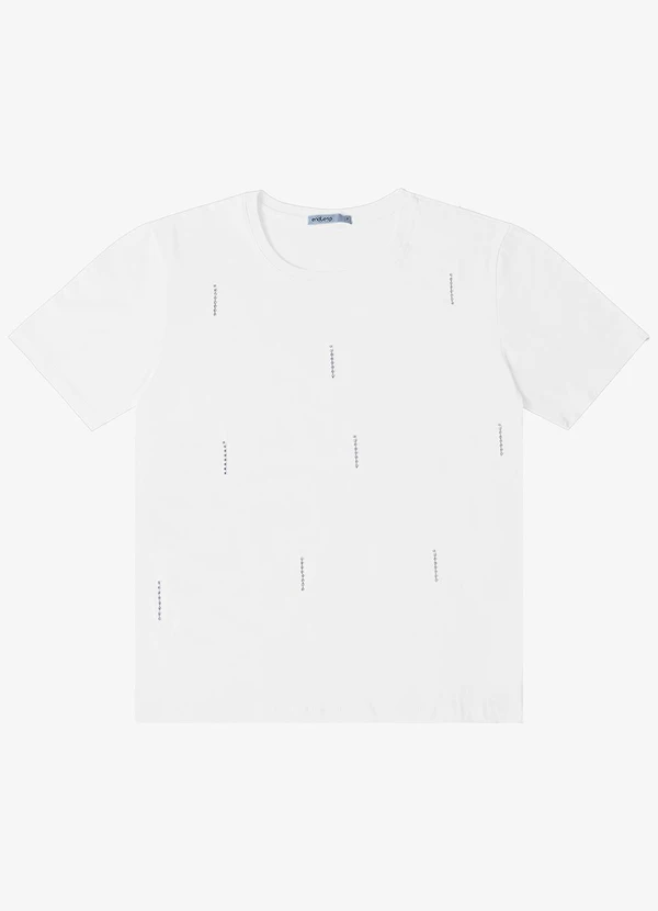Endless - Camiseta Feminina com Strass Branco 2