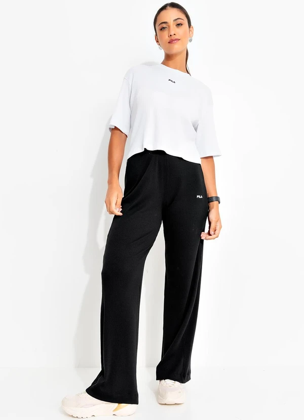 Fila - Camiseta Feminina Confort Canelada Branco 3