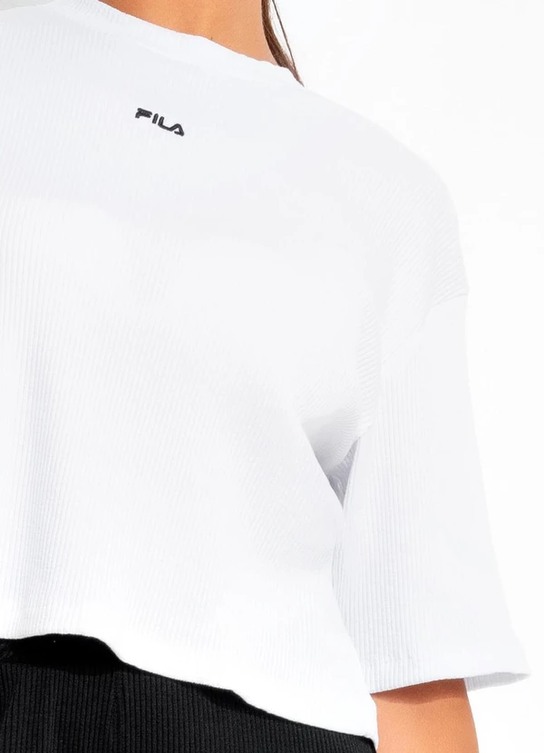 Fila - Camiseta Feminina Confort Canelada Branco 6