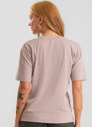 Dianna - Camiseta Feminina Cotton Leve com Torção Marrom - DIANNA