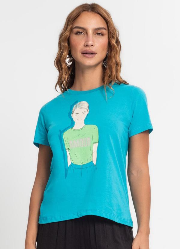 Endless - Camiseta Feminina em Meia Malha Azul 3
