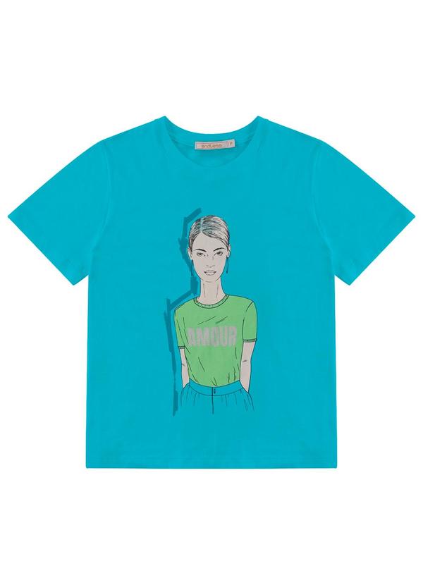 Endless - Camiseta Feminina em Meia Malha Azul 5