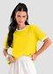 Dianna - Camiseta Feminina em Meia Malha Brasil Amarelo - variação: Amarelo