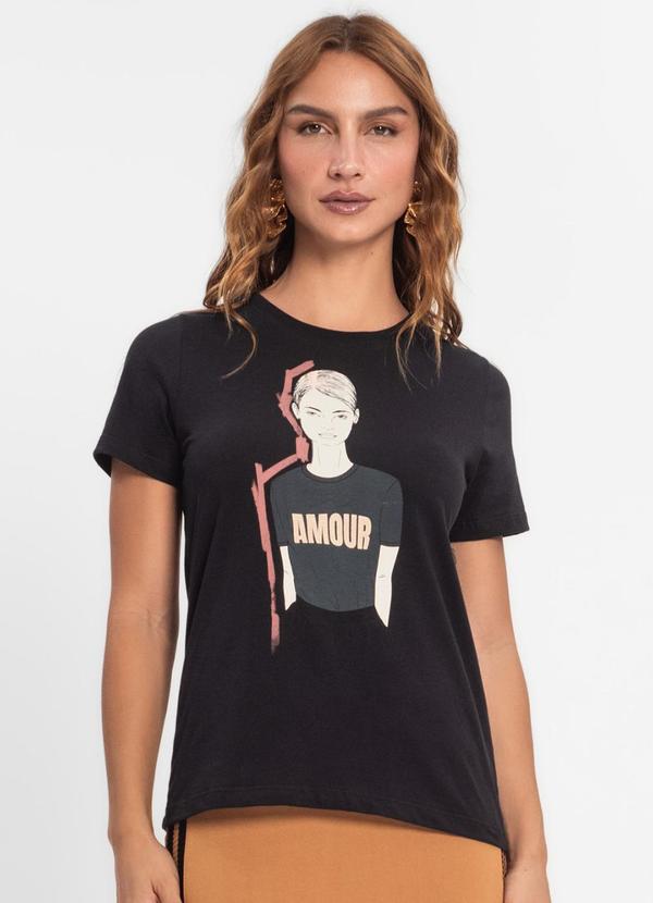 Endless - Camiseta Feminina em Meia Malha Preto
