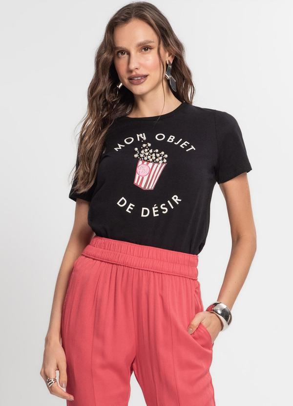 Endless - Camiseta Feminina em Meia Malha Preto