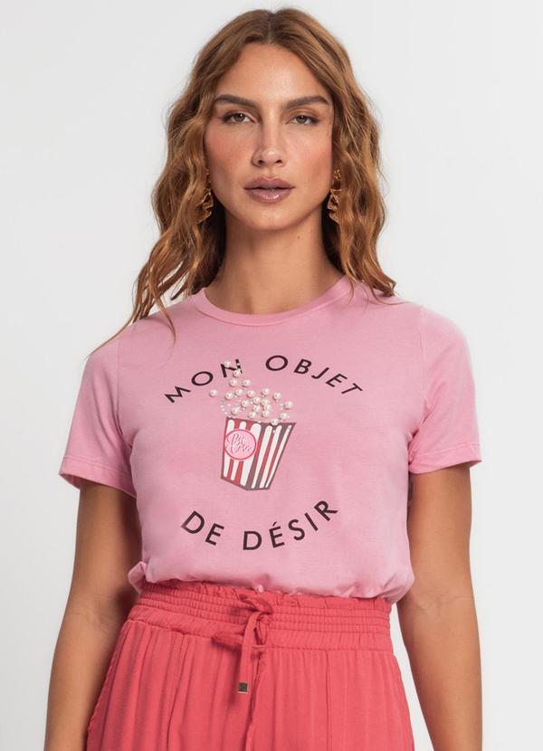 Endless - Camiseta Feminina em Meia Malha Rosa