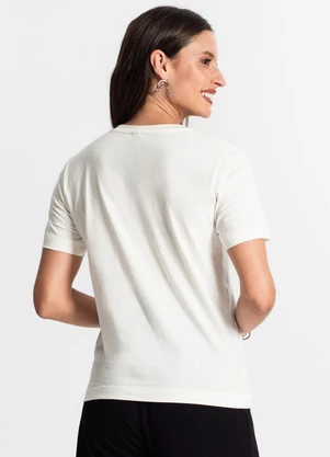 Rovitex - Camiseta Feminina em Meia Malha Bege - ROVITEX