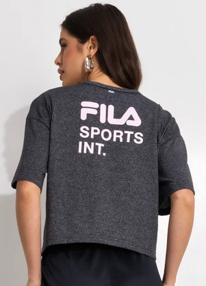 Fila - Camiseta Feminina Essetial Floating Over Preto - FILA