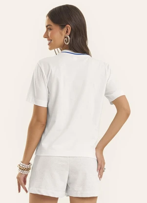 Rovitex - Camiseta Feminina Estampada Meia Malha Bege - ROVITEX