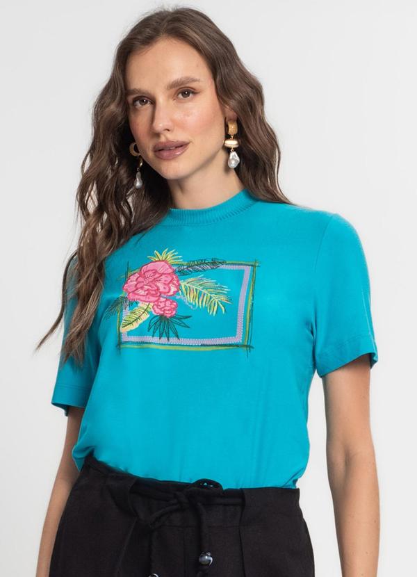 Endless - Camiseta Feminina Gola Alta Azul