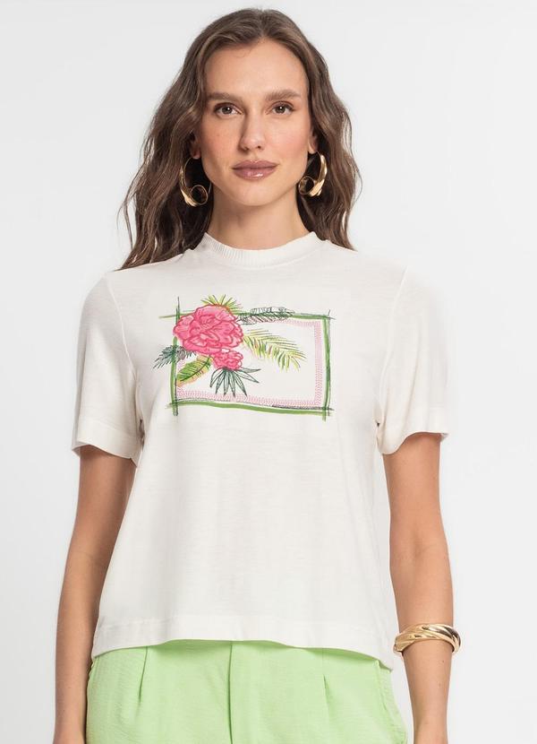 Endless - Camiseta Feminina Gola Alta Bege