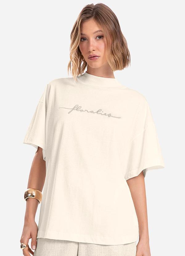 Endless - Camiseta Feminina Gola Alta Bege