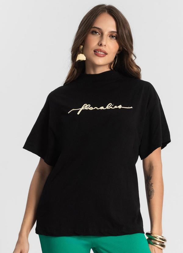 Endless - Camiseta Feminina Gola Alta Preto