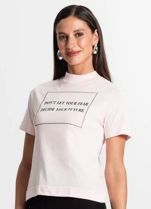 Rovitex - Camiseta Feminina Gola Alta Rosa - ROVITEX