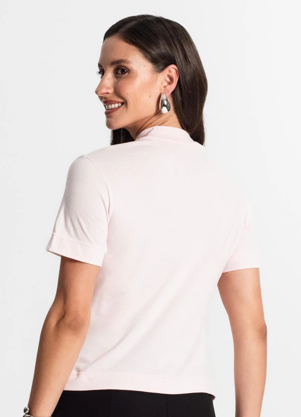Rovitex - Camiseta Feminina Gola Alta Rosa 3